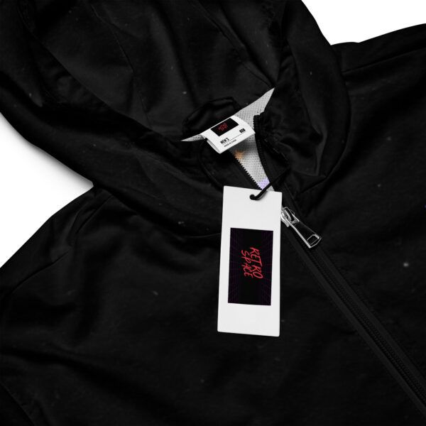 Black Retro Space Windbreaker