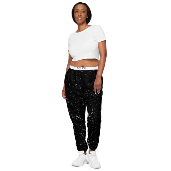 Unisex Black Retro Space Track Pants - Image 4