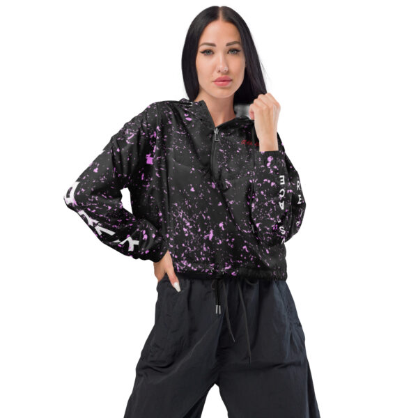 Women’s  Retro Space cropped windbreaker - Image 2