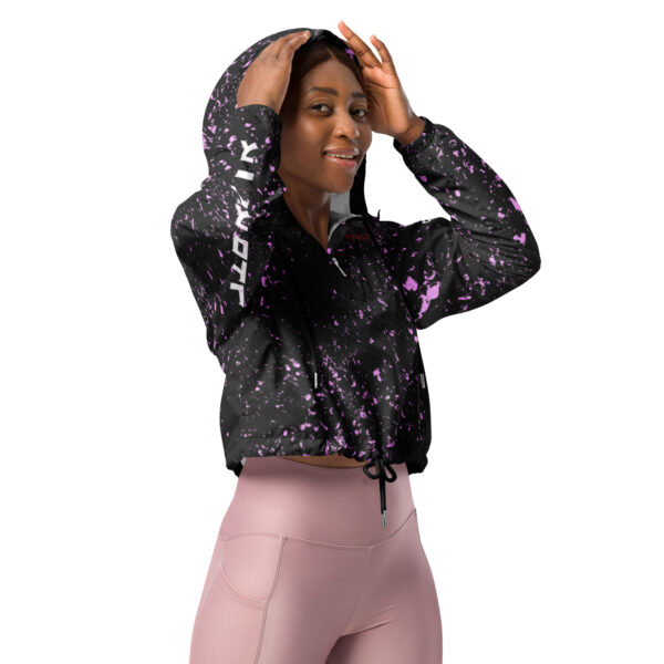 Women’s  Retro Space cropped windbreaker - Image 3